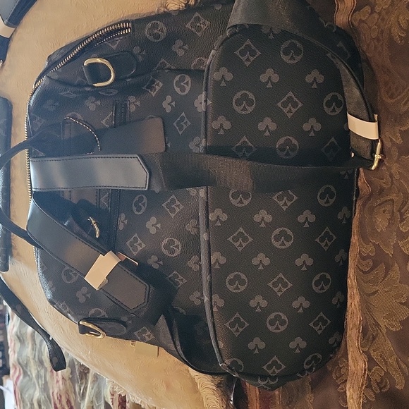 Designer like duo med back pack cross berry black matching pouch dust cover - Picture 8 of 11